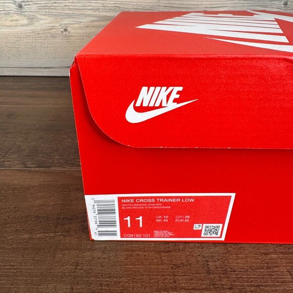 Nike Cross Trainer Low Gym Red Obsidian Mens Size 11 White Gym Red CQ9182 101 - Picture 10 of 10